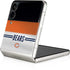 NFL Chicago Bears White Striped Galaxy Z Flip4 5G Skin