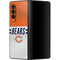 NFL Chicago Bears White Striped Galaxy Z Fold3 5G Skin