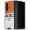 NFL Chicago Bears White Striped Galaxy Z Fold4 5G Clear Case