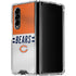 NFL Chicago Bears White Striped Galaxy Z Fold4 5G Clear Case