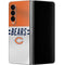 NFL Chicago Bears White Striped Galaxy Z Fold4 5G Skin