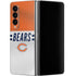 NFL Chicago Bears White Striped Galaxy Z Fold4 5G Skin