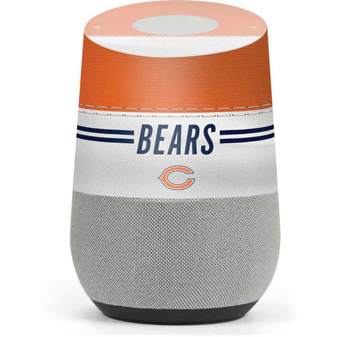 NFL Chicago Bears White Striped Google Home Skin