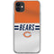NFL Chicago Bears White Striped iPhone 11 Clear Case