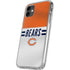NFL Chicago Bears White Striped iPhone 11 Clear Case