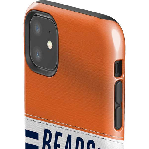 NFL Chicago Bears White Striped iPhone 11 Impact Case