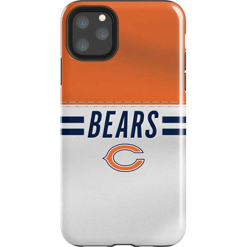 NFL Chicago Bears White Striped iPhone 11 Pro Max Impact Case