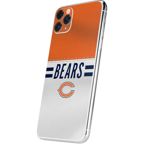 NFL Chicago Bears White Striped iPhone 11 Pro Max Skin