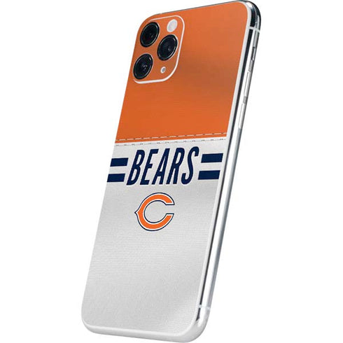 NFL Chicago Bears White Striped iPhone 11 Pro Skin