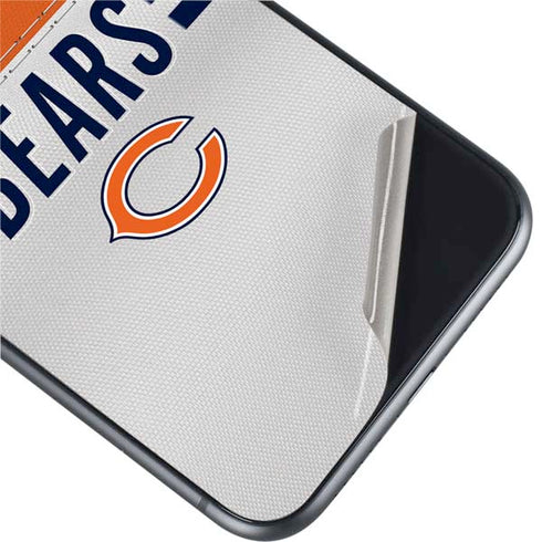 NFL Chicago Bears White Striped iPhone 11 Skin