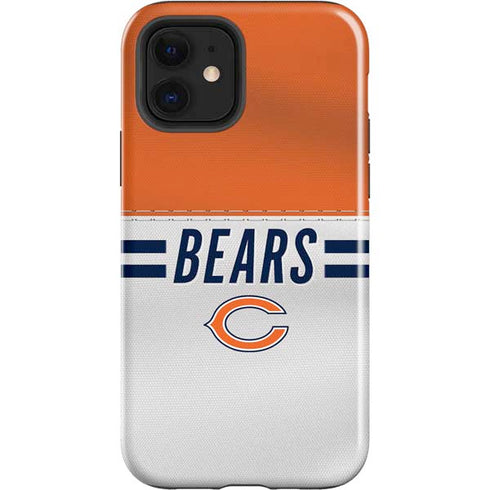 NFL Chicago Bears White Striped iPhone 12 Impact Case