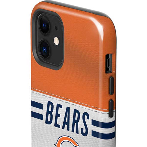 NFL Chicago Bears White Striped iPhone 12 Impact Case