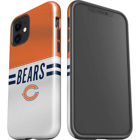 NFL Chicago Bears White Striped iPhone 12 Impact Case