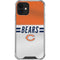 NFL Chicago Bears White Striped iPhone 12 Mini Clear Case