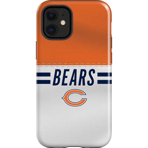 NFL Chicago Bears White Striped iPhone 12 Mini Impact Case