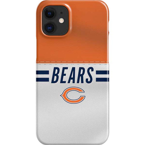 NFL Chicago Bears White Striped iPhone 12 Mini Lite Case