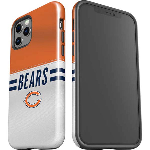 NFL Chicago Bears White Striped iPhone 12 Pro Impact Case