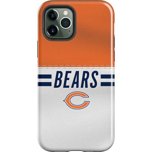NFL Chicago Bears White Striped iPhone 12 Pro Max Impact Case
