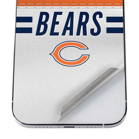 NFL Chicago Bears White Striped iPhone 12 Pro Skin