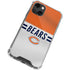 NFL Chicago Bears White Striped iPhone 13 Mini Clear Case