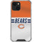 NFL Chicago Bears White Striped iPhone 15 Plus Clear Case