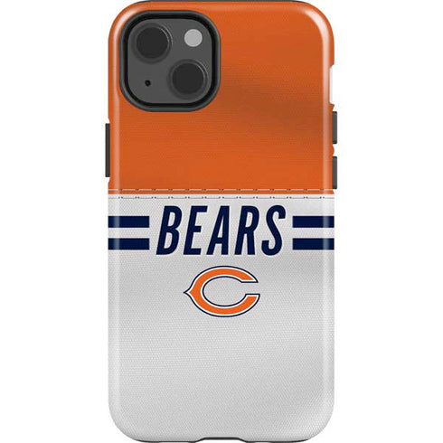 NFL Chicago Bears White Striped iPhone 15 Impact Case
