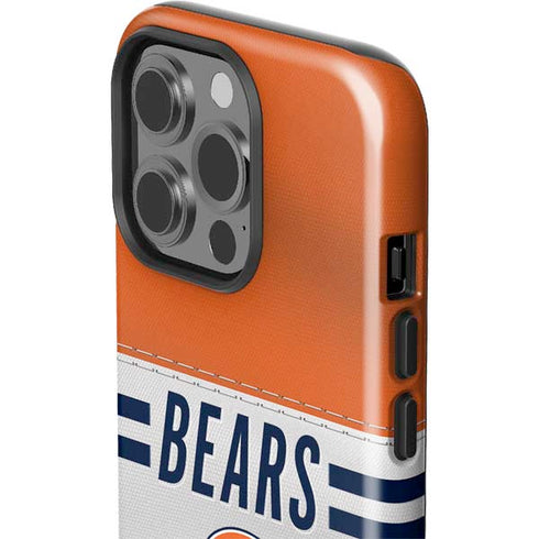 NFL Chicago Bears White Striped iPhone 15 Pro Impact Case