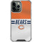 NFL Chicago Bears White Striped iPhone 15 Pro Max Clear Case
