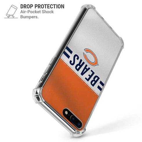 NFL Chicago Bears White Striped iPhone 7/8 Plus Clear Case