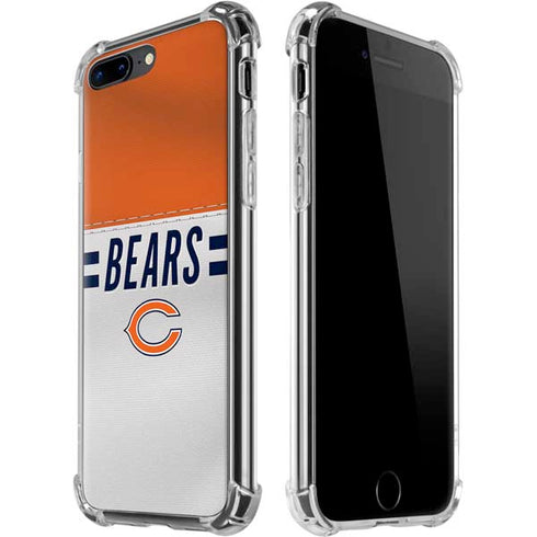 NFL Chicago Bears White Striped iPhone 7/8 Plus Clear Case