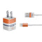NFL Chicago Bears White Striped iPhone Charger (5W USB) Skin