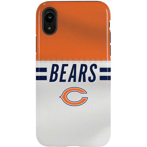 NFL Chicago Bears White Striped iPhone XR Pro Case
