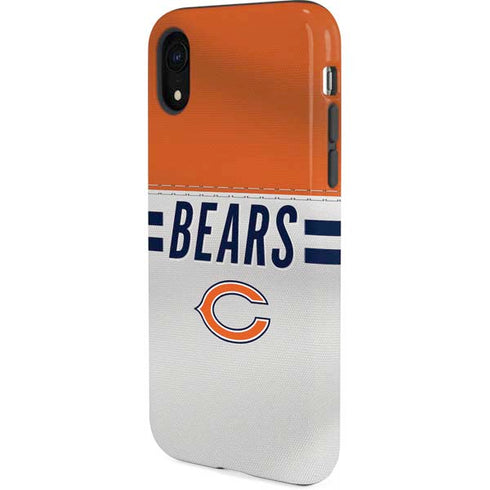 NFL Chicago Bears White Striped iPhone XR Pro Case