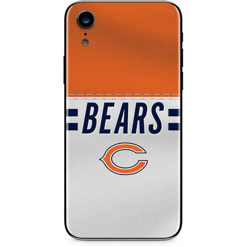 NFL Chicago Bears White Striped iPhone XR Skin