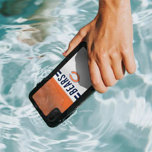 NFL Chicago Bears White Striped iPhone XR Waterproof Case