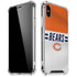 NFL Chicago Bears White Striped iPhone XS Max Clear Case