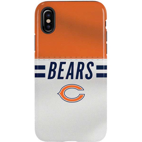 NFL Chicago Bears White Striped iPhone XS Pro Case