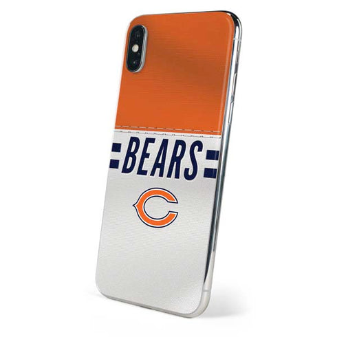 NFL Chicago Bears White Striped iPhone XS Skin