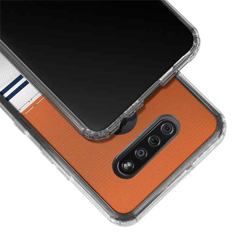 NFL Chicago Bears White Striped LG K51/Q51 Clear Case