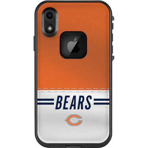 NFL Chicago Bears White Striped LifeProof Fre iPhone Skin