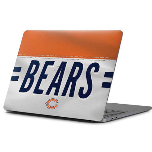 NFL Chicago Bears White Striped Apple MacBook Pro 13-inch Skin