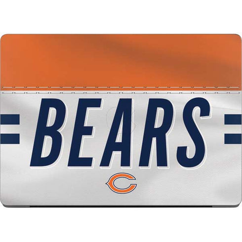 NFL Chicago Bears White Striped MacBook Pro 14in (2021-24) Skin