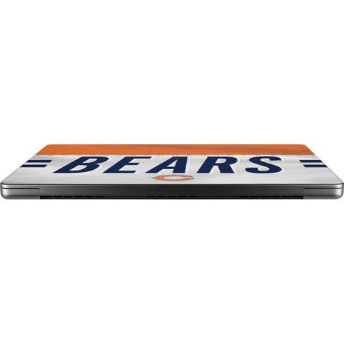 NFL Chicago Bears White Striped MacBook Pro 14in (2021-24) Skin