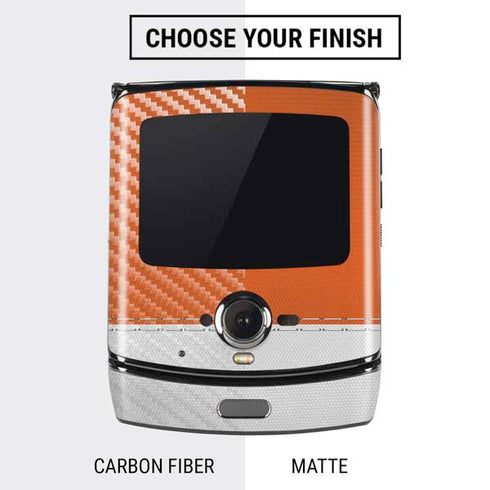 NFL Chicago Bears White Striped Motorola RAZR Skin