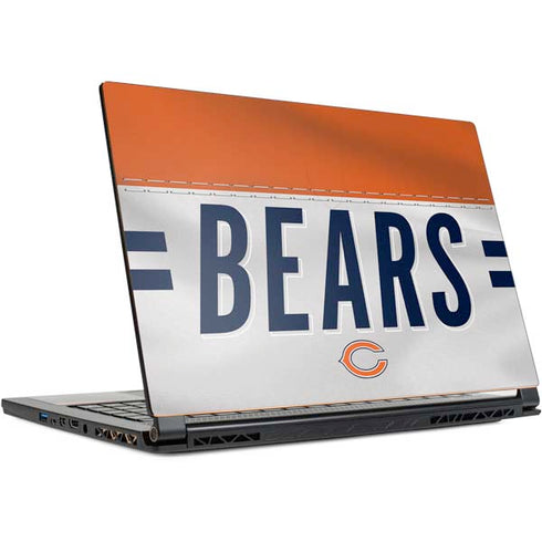 NFL Chicago Bears White Striped MSI GS65 Stealth Laptop Skin