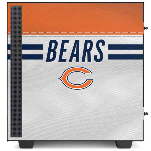 NFL Chicago Bears White Striped NZXT H510 Compact ATX Mid-Tower Case Skin
