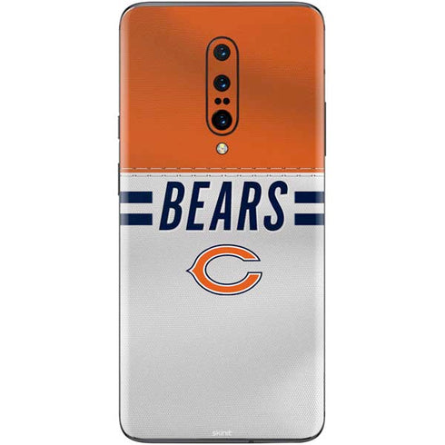 NFL Chicago Bears White Striped OnePlus 7 Pro Skin