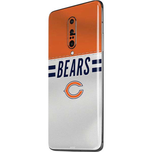 NFL Chicago Bears White Striped OnePlus 7 Pro Skin