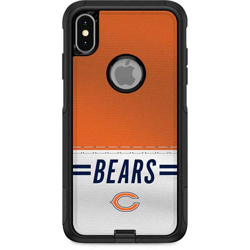 NFL Chicago Bears White Striped Otterbox Commuter iPhone Skin