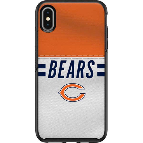 NFL Chicago Bears White Striped Otterbox Symmetry iPhone Skin